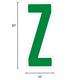 Festive Green Letter (Z) Corrugated Plastic Yard Sign, 30in
